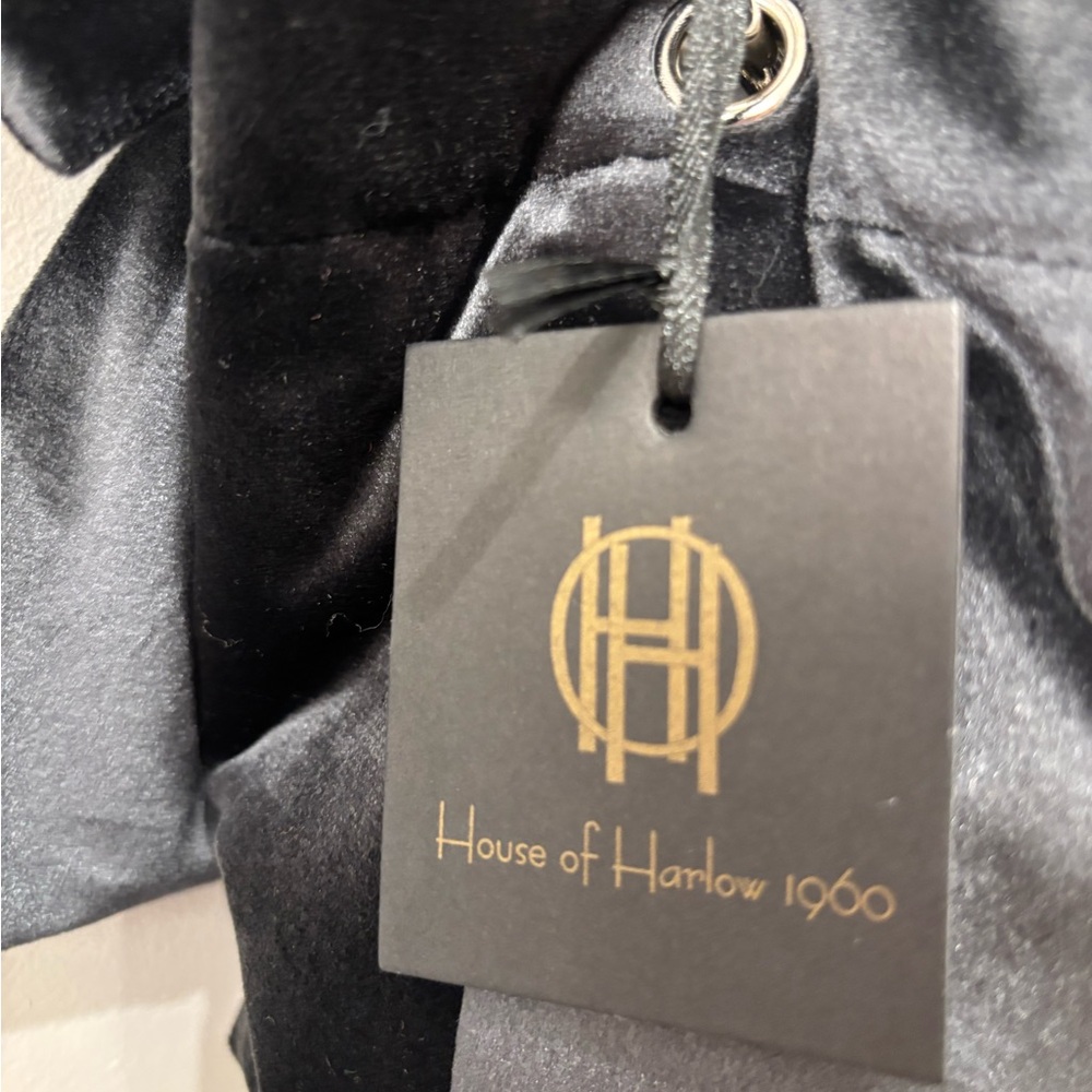 NWT House of Harlow 1960 Black Bow Clutch/Crossbody - Picture 5 of 7